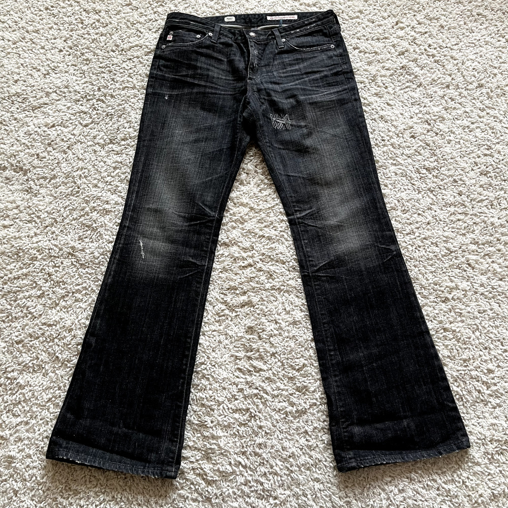 AG Adriano Goldschmied Jeans Womens 32R Stretch The Angel Bootcut Black